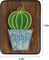 String Art DIY Kit - Potted Cactus. Wizardi Craft Kit F07-M12-3-DH9010